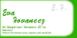 eva hovanecz business card